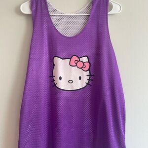 Purple Hello Kitty Jersey Tank Top